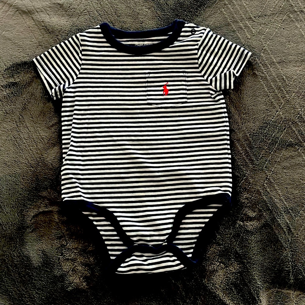 Ralph Lauren Polo 3m Boy’s Striped Onesie